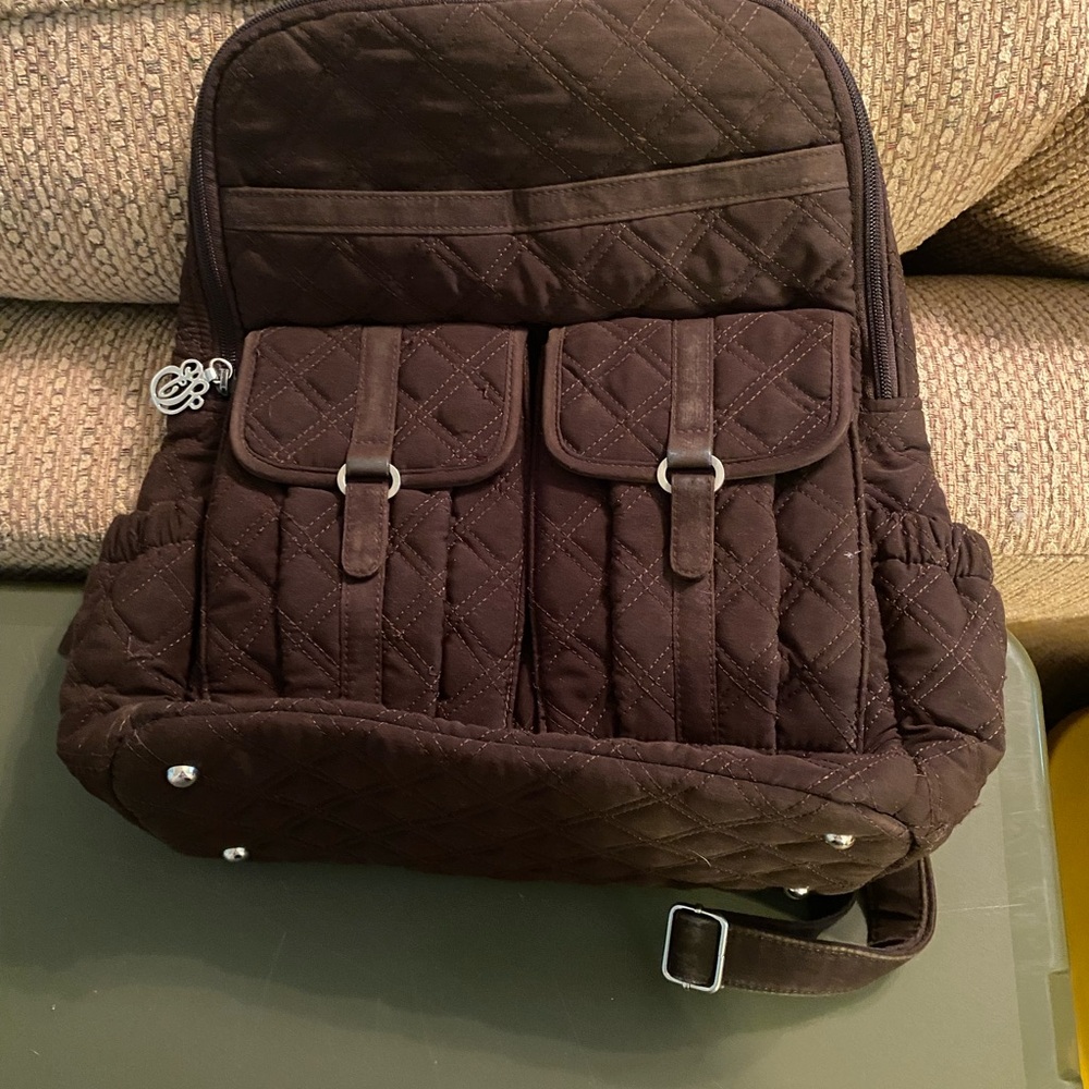 Vera Bradley Quilted Brown Backpack